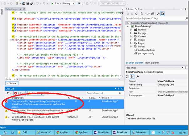 SharePoint2013_App_Deployment_SystemAccount_Error